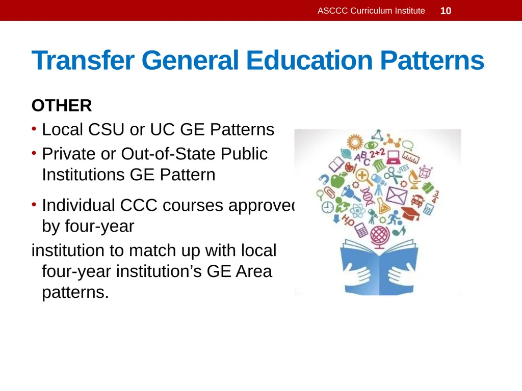 General Education Basics ASCCC Curriculum - slide 10 of 29