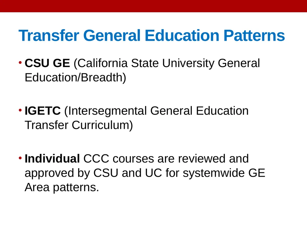 General Education Basics ASCCC Curriculum - slide 9 of 29
