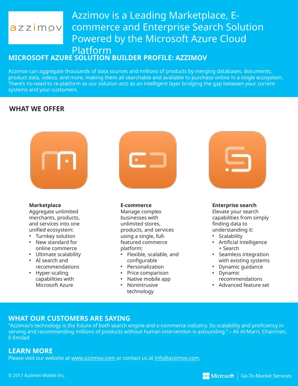 Azzimov is a Leading Marketplace, E-commerce and - slide 1 of 2