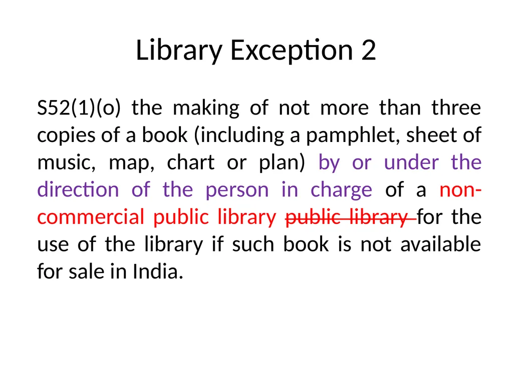 Other General Exceptions that Libraries Can Avail - slide 20 of 28