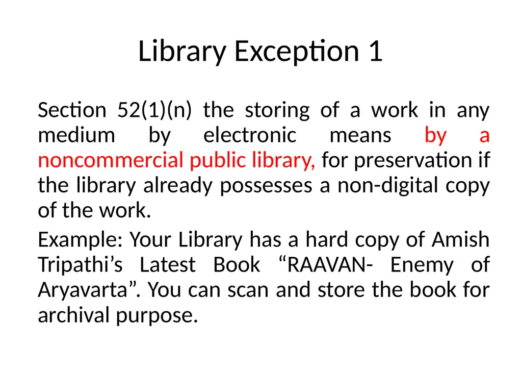 Other General Exceptions that Libraries Can Avail - slide 19 of 28