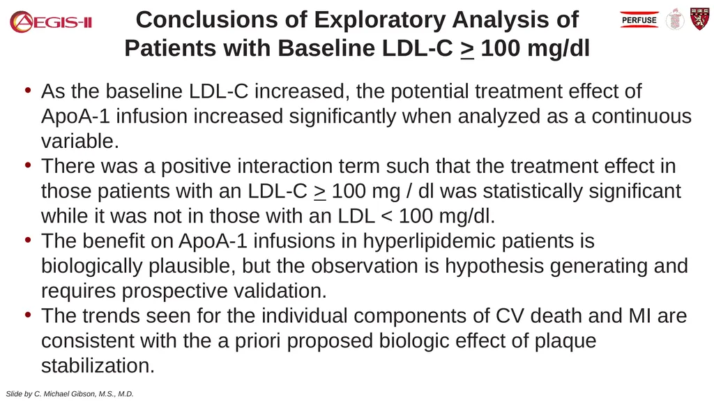 CSL 112 (Apolipoprotein A-I) Infusions and - slide 17 of 17
