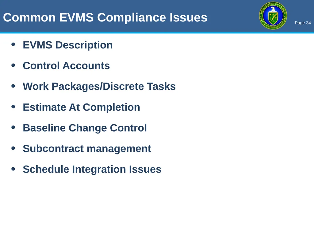 THE OECM PARS II / EVM ROADSHOW Enhancing Earned - slide 34 of 34