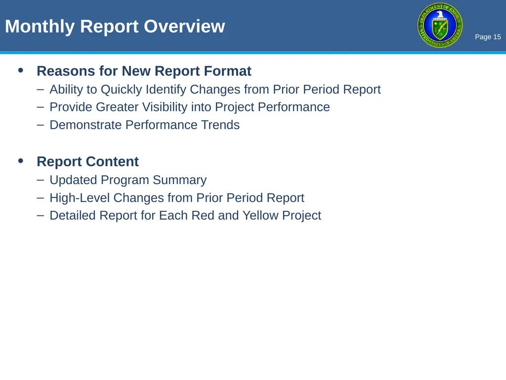 THE OECM PARS II / EVM ROADSHOW Enhancing Earned - slide 15 of 34