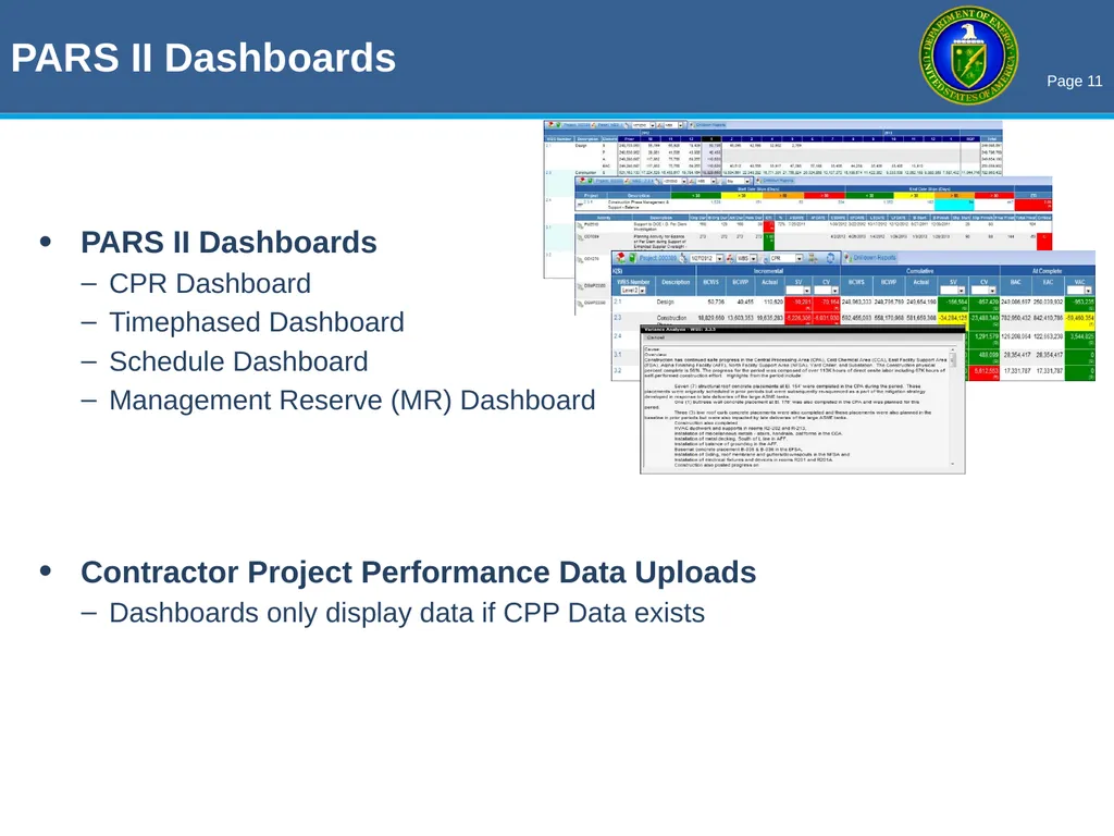 THE OECM PARS II / EVM ROADSHOW Enhancing Earned - slide 11 of 34