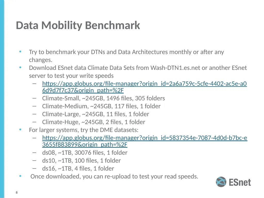 Data Mobility ESnet Science Engagement Lawrence - slide 8 of 10
