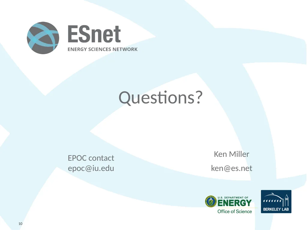 Data Mobility ESnet Science Engagement Lawrence - slide 10 of 10