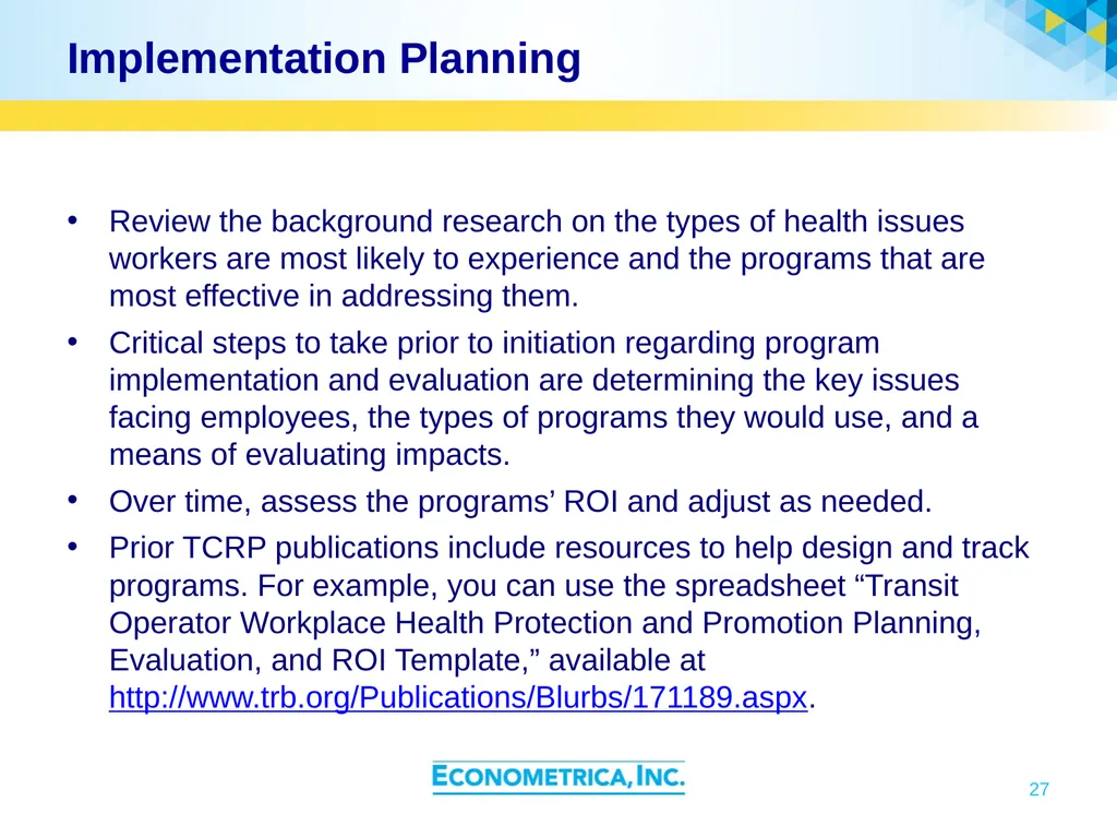Cooperative Research Programs Transportation - slide 27 of 37