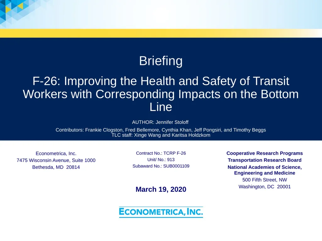 Cooperative Research Programs Transportation