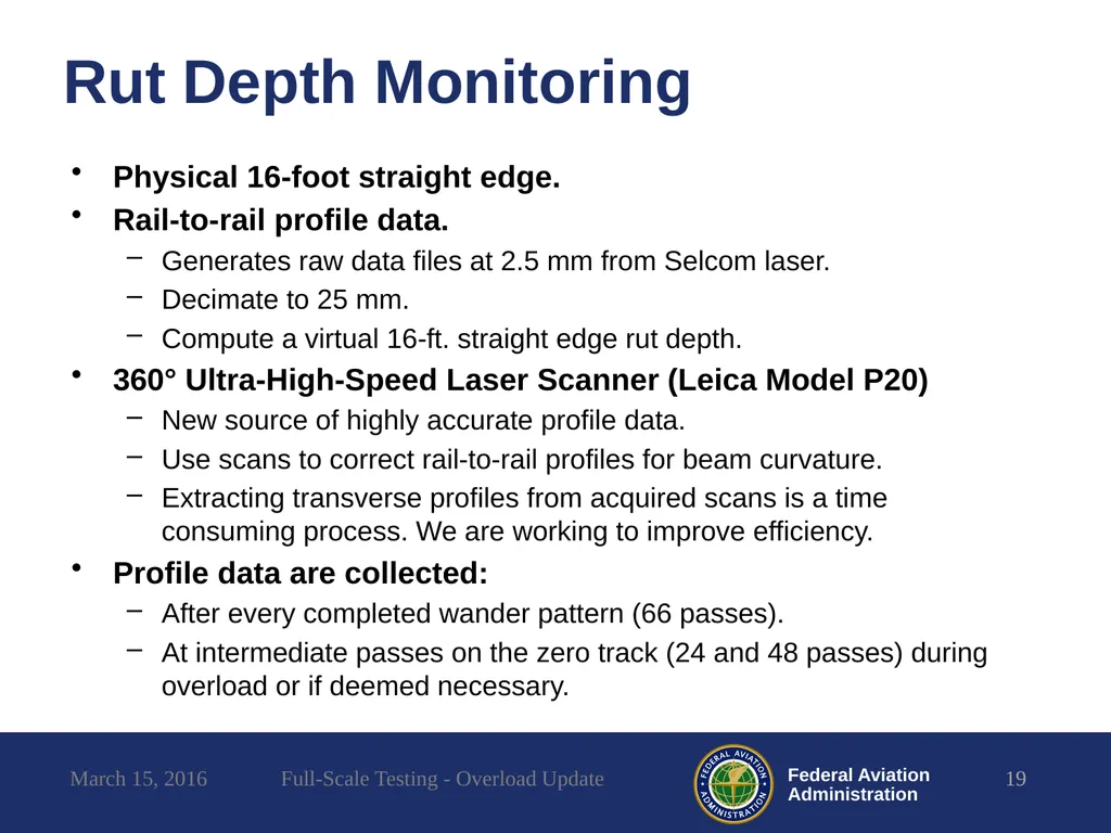 Full-Scale Testing Overload Update REDAC - slide 19 of 28