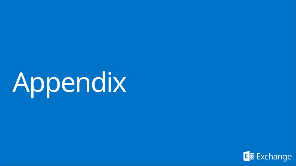 Implementing Exchange Server 2013 April 2014 About - slide 50 of 64