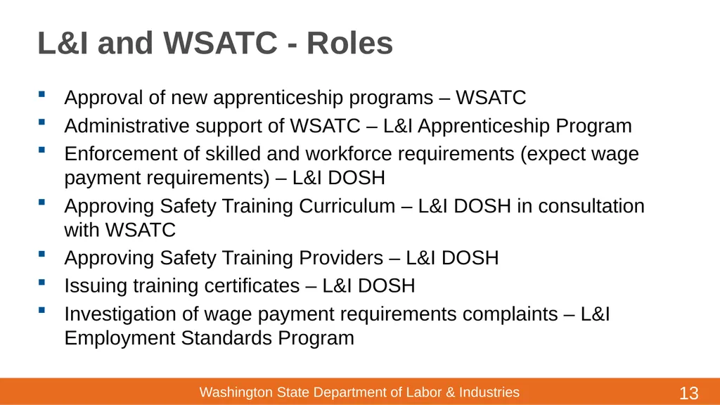 ESHB 1817/RCW 49.80 High Hazard Facilities - - slide 13 of 19