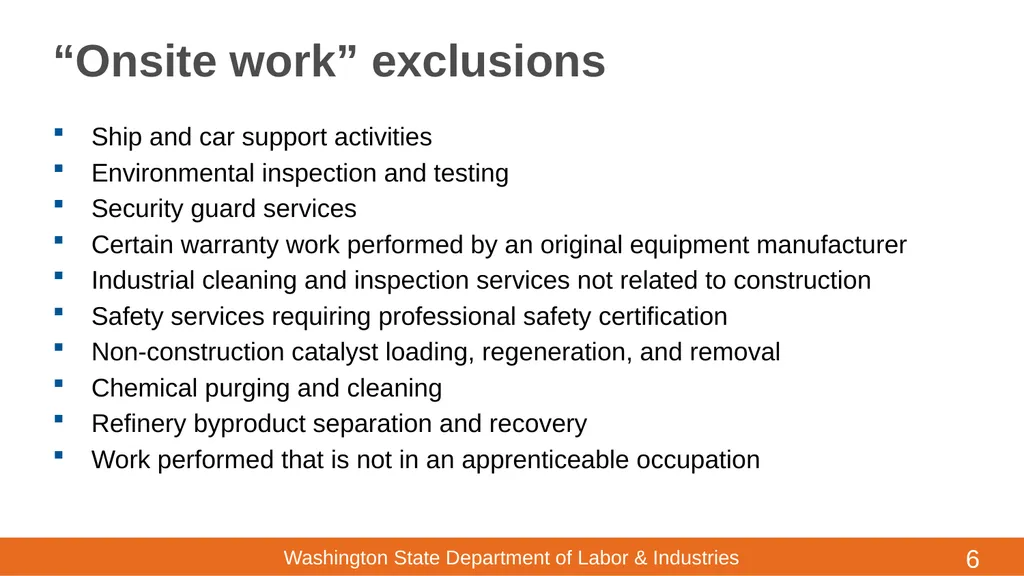 ESHB 1817/RCW 49.80 High Hazard Facilities - - slide 6 of 19