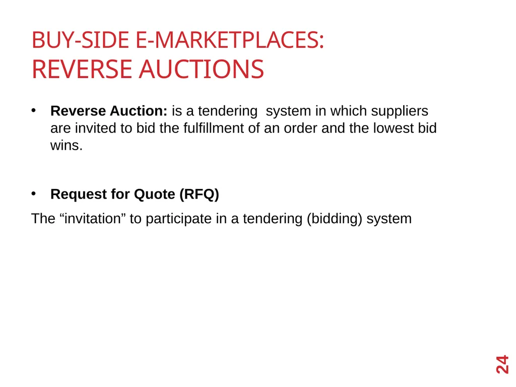B2B E-Commerce Chapter 2 Learning Objectives - slide 24 of 29