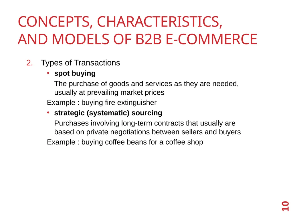 B2B E-Commerce Chapter 2 Learning Objectives - slide 10 of 29