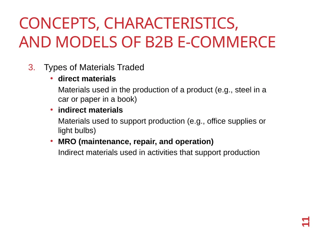 B2B E-Commerce Chapter 2 Learning Objectives - slide 11 of 29