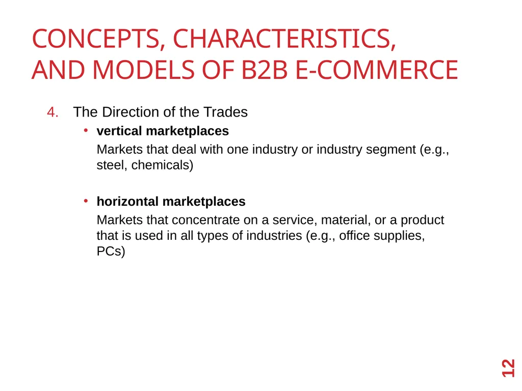 B2B E-Commerce Chapter 2 Learning Objectives - slide 12 of 29