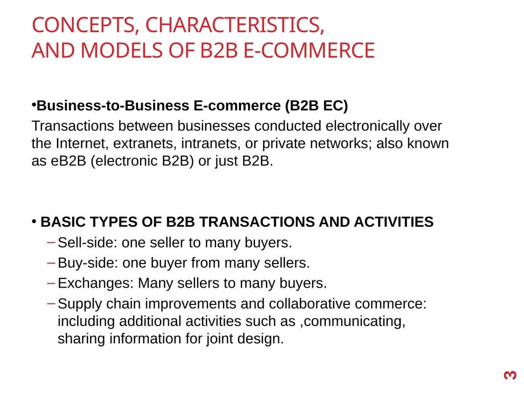 B2B E-Commerce Chapter 2 Learning Objectives - slide 3 of 29
