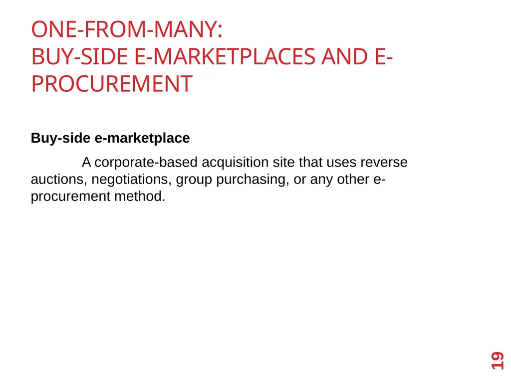 B2B E-Commerce Chapter 2 Learning Objectives - slide 19 of 29