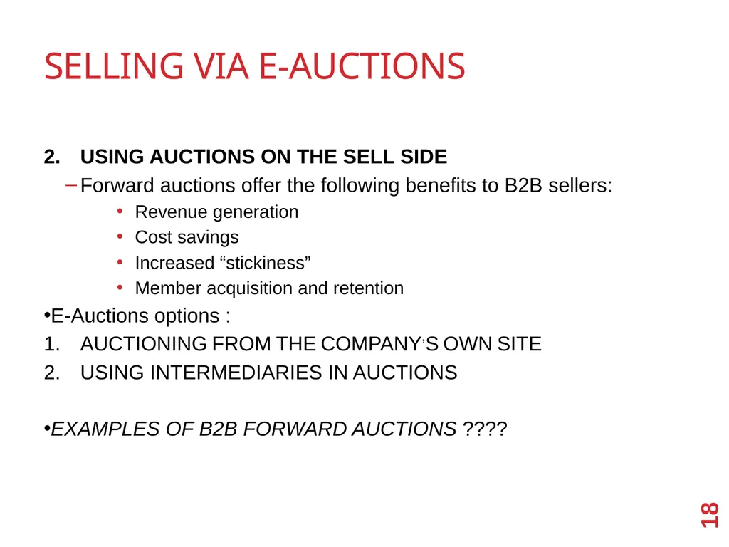 B2B E-Commerce Chapter 2 Learning Objectives - slide 18 of 29
