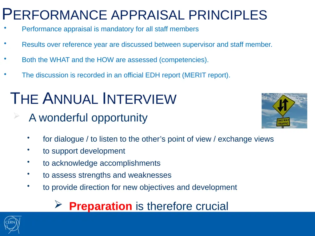 Performance Appraisal and Management at CERN HR - slide 7 of 9