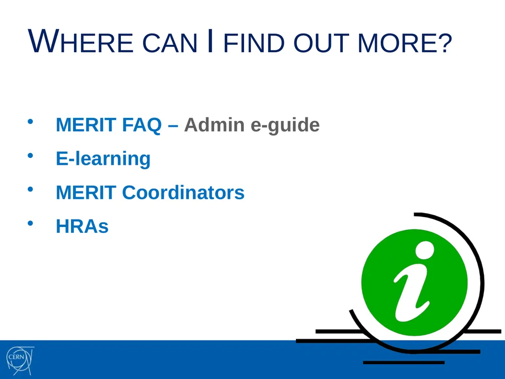 Performance Appraisal and Management at CERN HR - slide 9 of 9