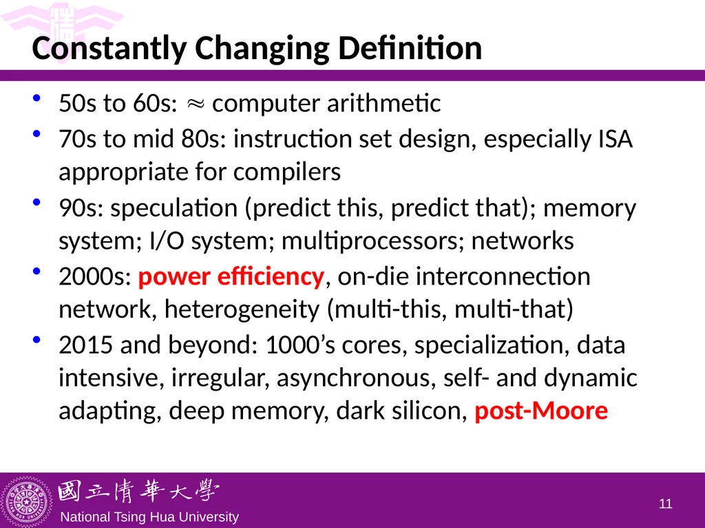 CS5100 Advanced Computer Architecture Course - slide 11 of 18