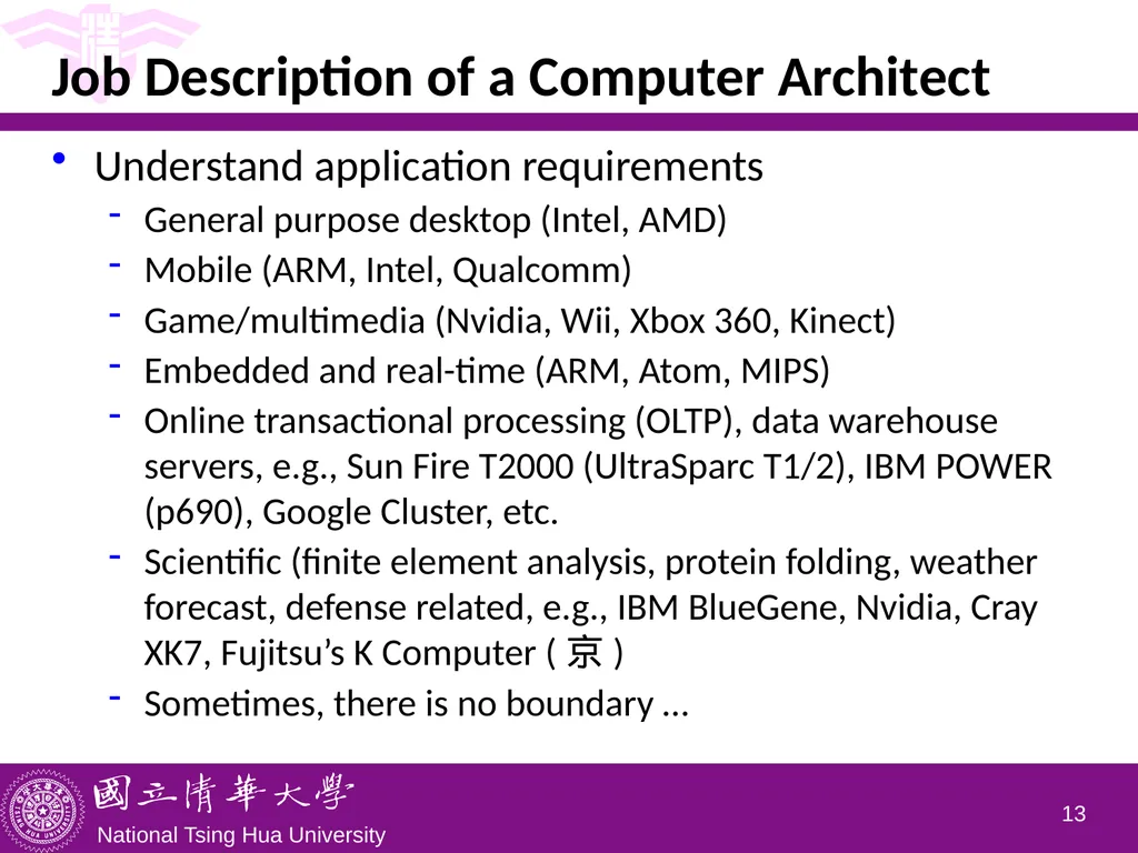 CS5100 Advanced Computer Architecture Course - slide 13 of 18