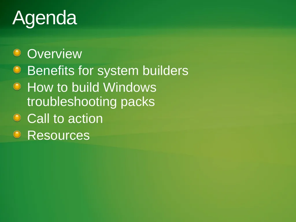 Windows Troubleshooting Platform Matt Bielman Lead - slide 4 of 16