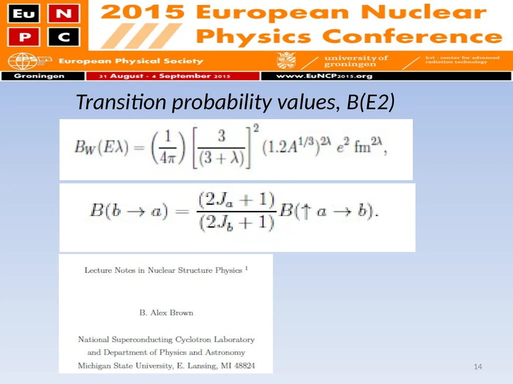 Shell model calculation on even-even Germanium - slide 14 of 21