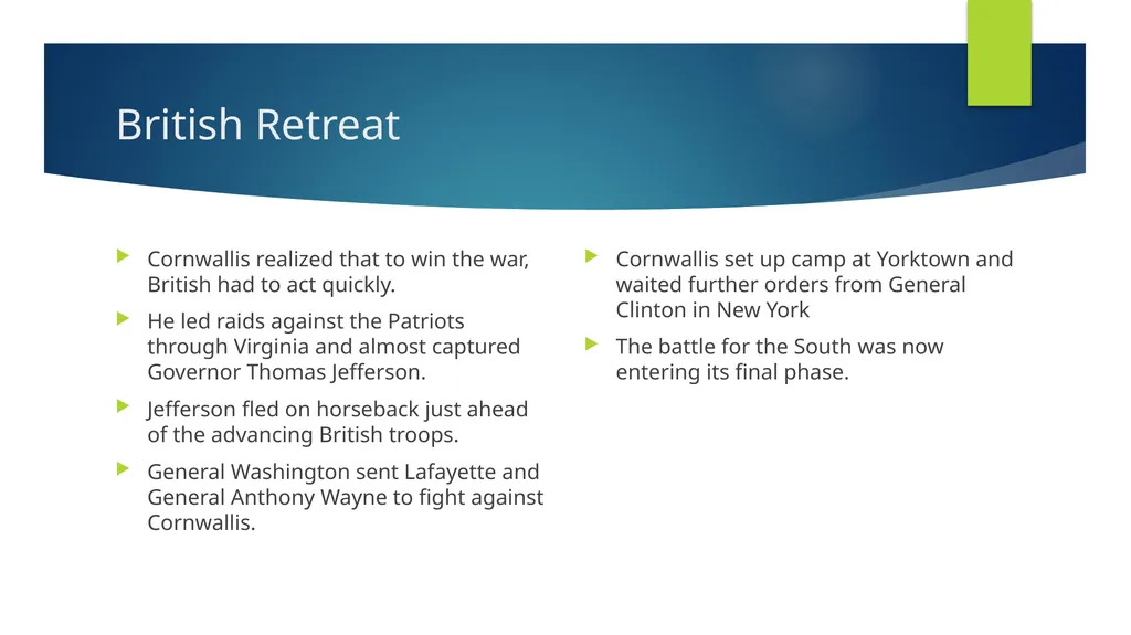 The War Moves West and South Chapter 6 Section 3 - slide 9 of 9