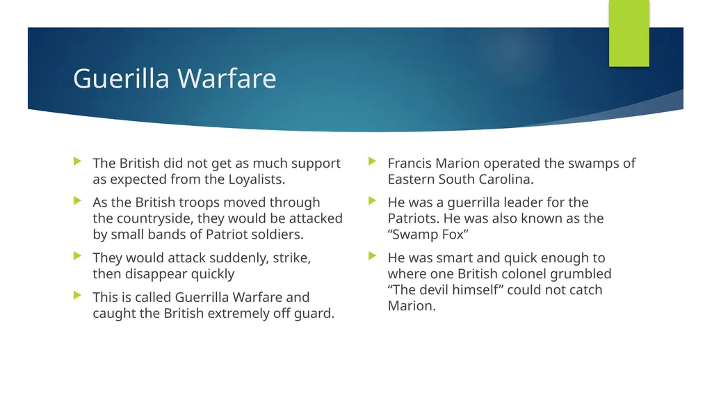 The War Moves West and South Chapter 6 Section 3 - slide 6 of 9