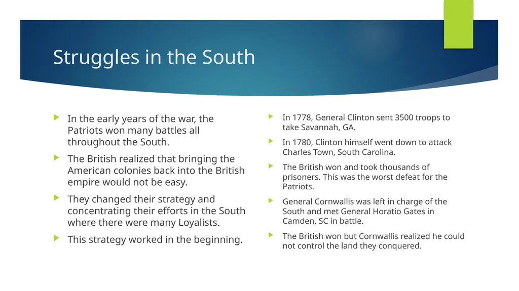 The War Moves West and South Chapter 6 Section 3 - slide 5 of 9