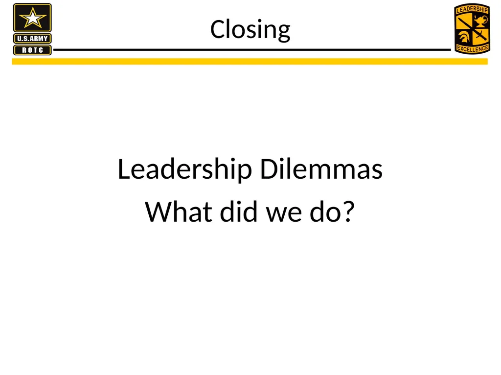 U.S. Army presents leader development practices - slide 16 of 17