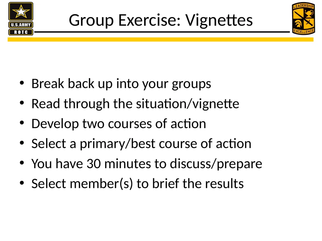 U.S. Army presents leader development practices - slide 15 of 17