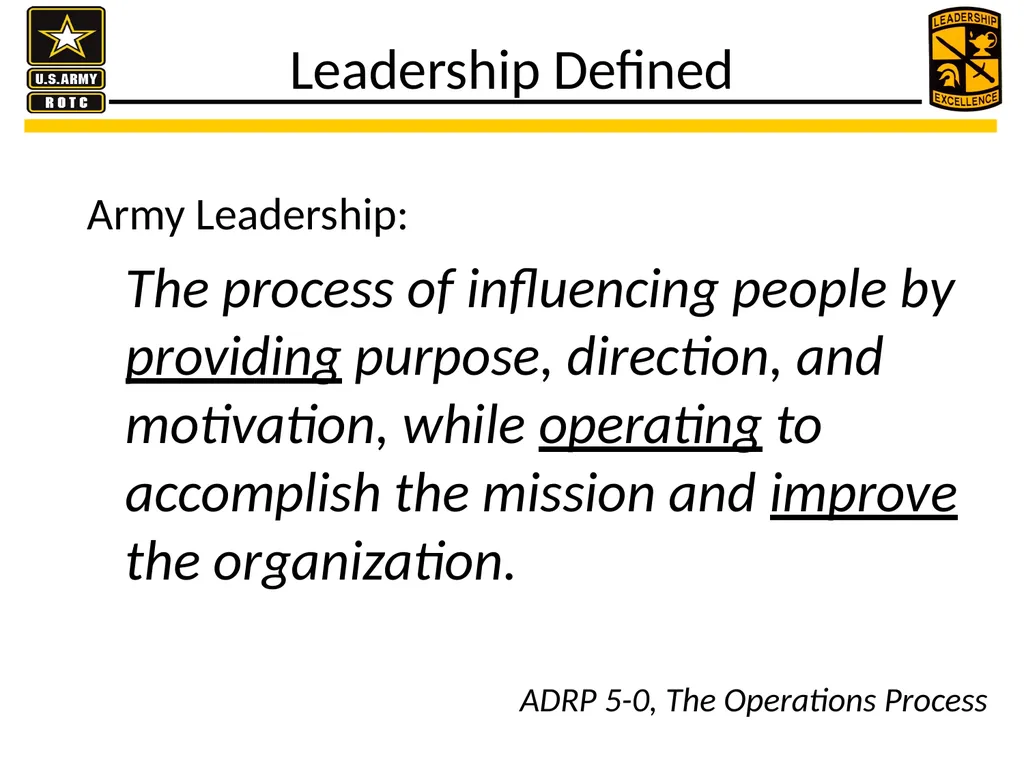 U.S. Army presents leader development practices - slide 4 of 17