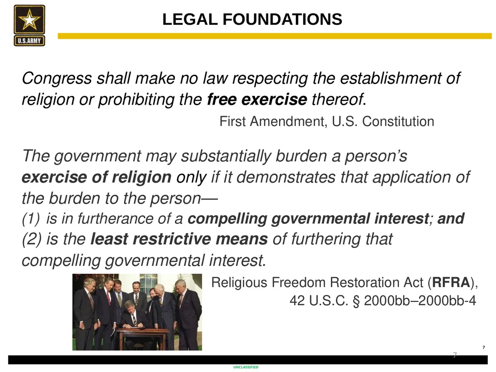 Religious Accommodation in the Army: Advising the - slide 7 of 36