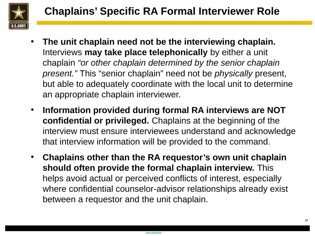 Religious Accommodation in the Army: Advising the - slide 27 of 36