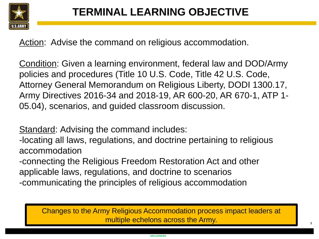 Religious Accommodation in the Army: Advising the - slide 2 of 36
