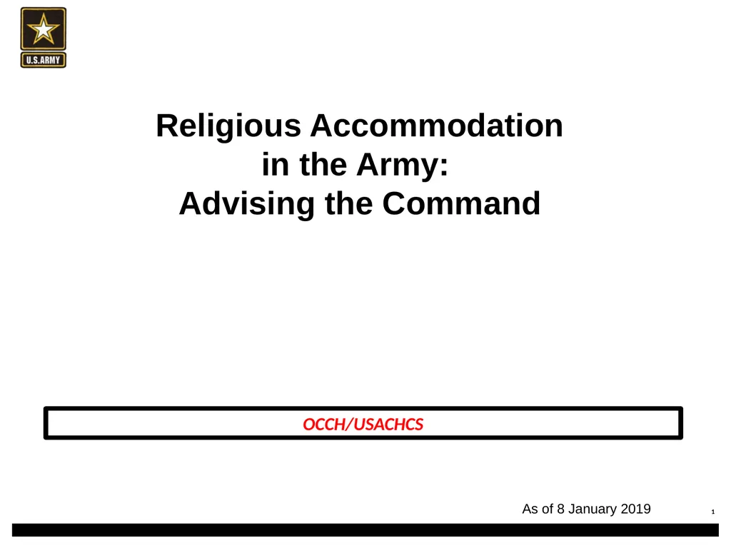Religious Accommodation in the Army: Advising the
