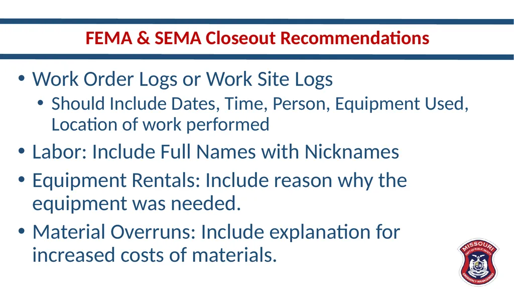 New and Different – Updates in Public Assistance - slide 21 of 33