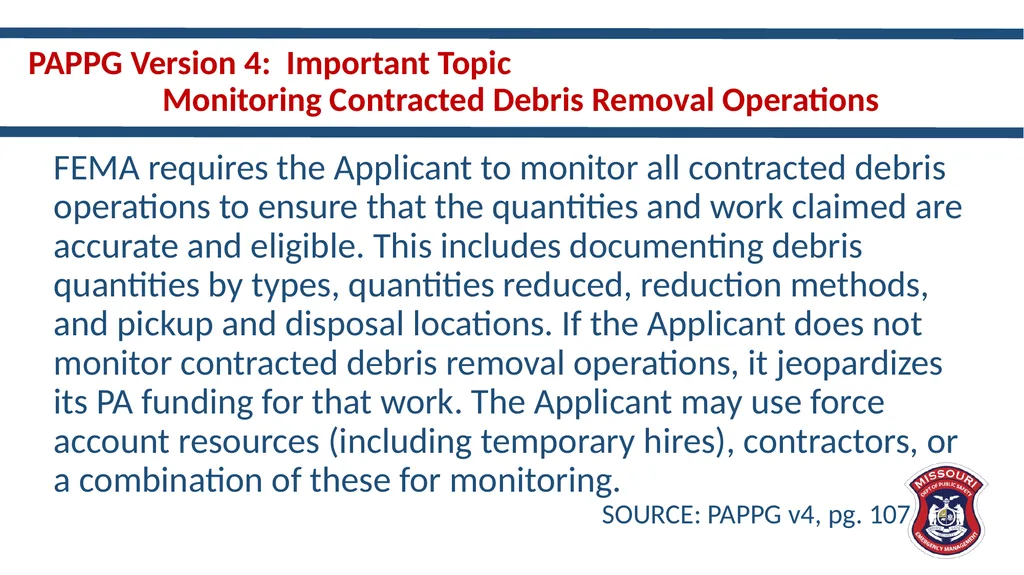 New and Different – Updates in Public Assistance - slide 20 of 33