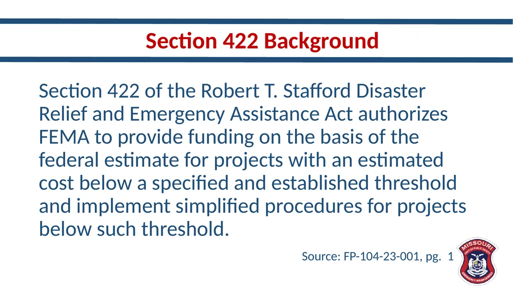 New and Different – Updates in Public Assistance - slide 8 of 33