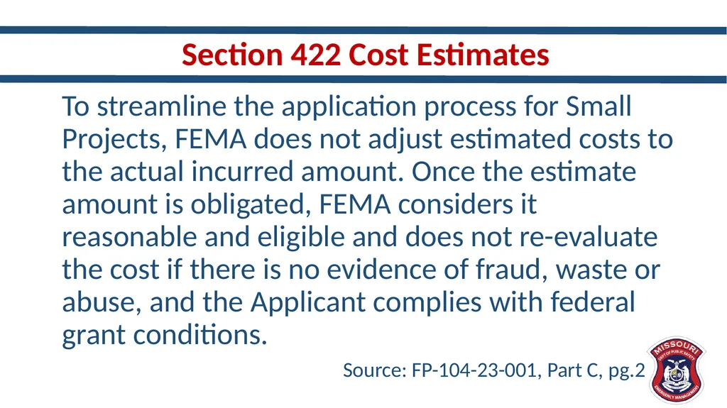 New and Different – Updates in Public Assistance - slide 12 of 33