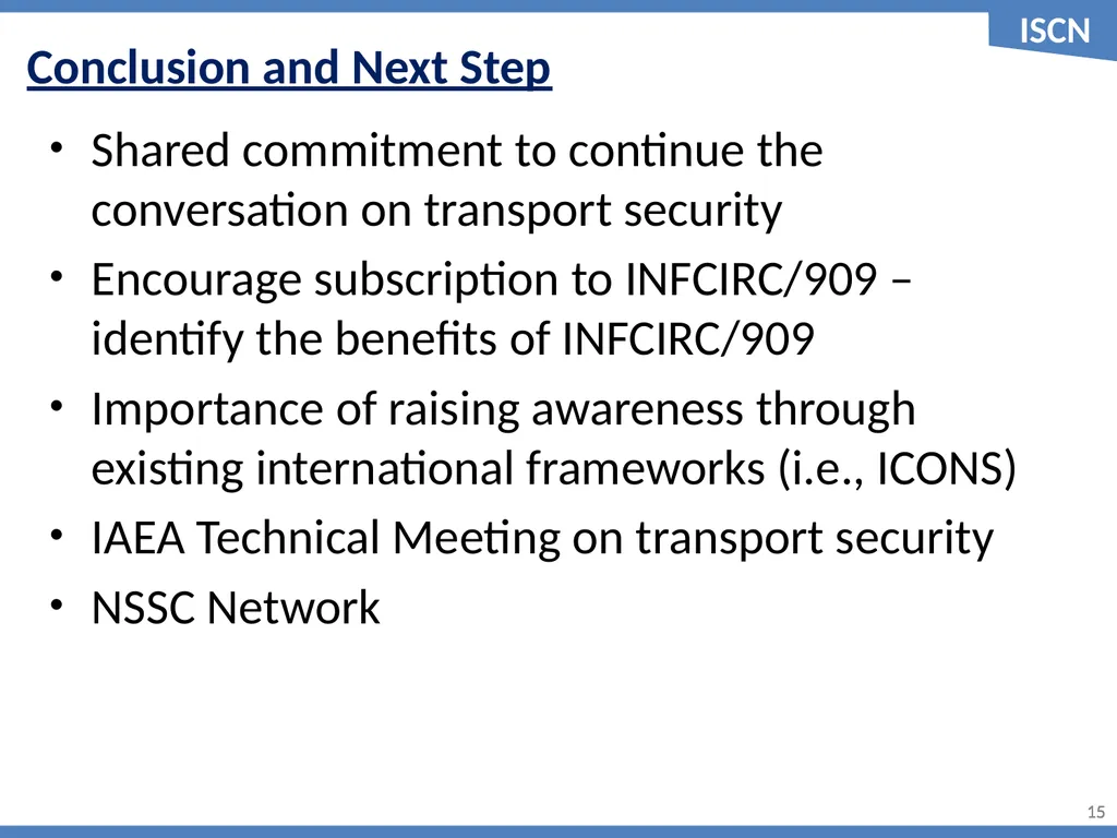 International Symposium on Transport Security of - slide 15 of 15
