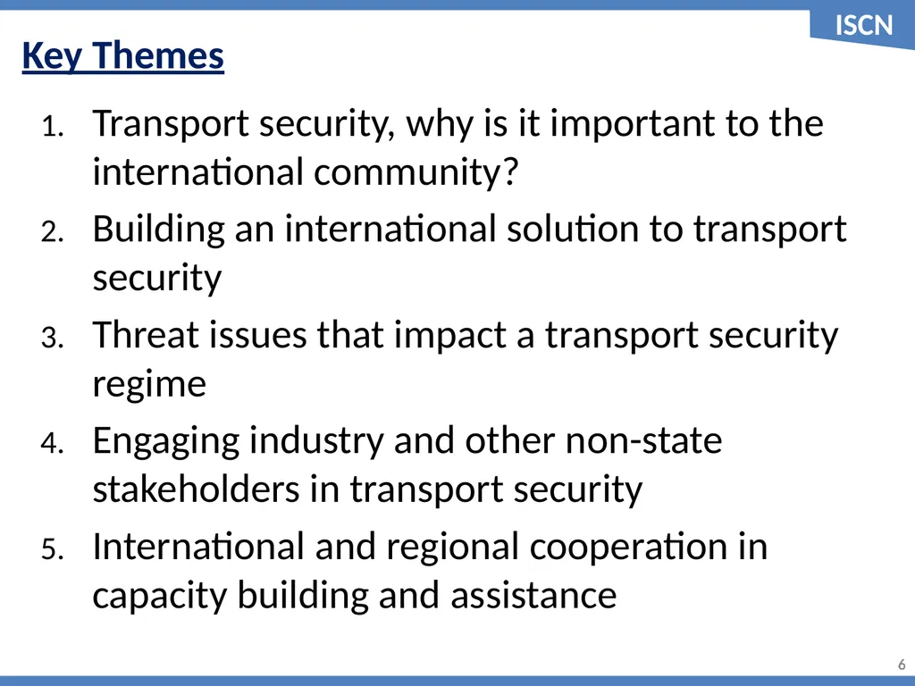 International Symposium on Transport Security of - slide 6 of 15
