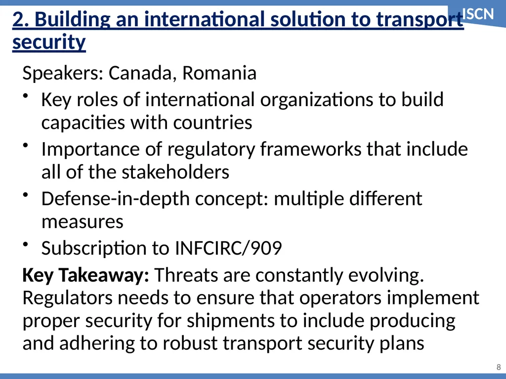 International Symposium on Transport Security of - slide 8 of 15