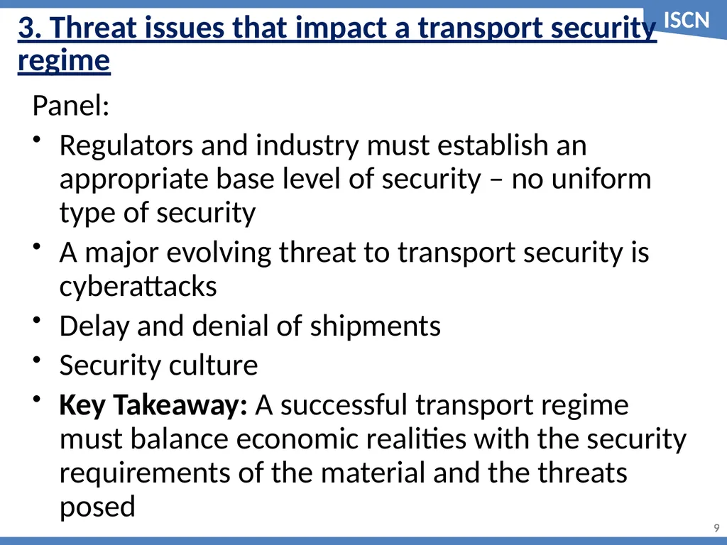 International Symposium on Transport Security of - slide 9 of 15