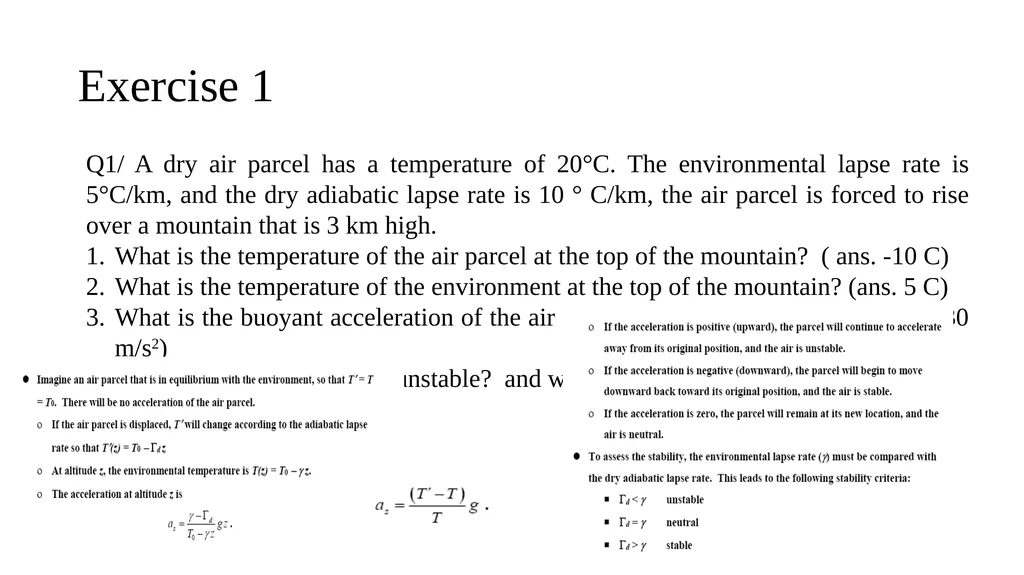 The Course of Atmospheric Thermodynamics - slide 9 of 27