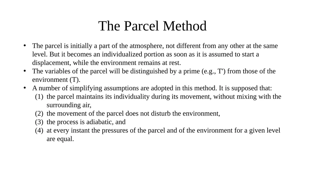 The Course of Atmospheric Thermodynamics - slide 3 of 27